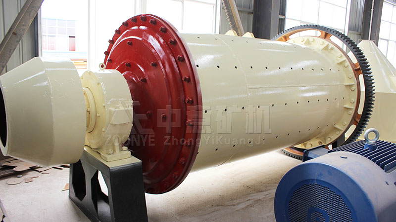 球磨机侧面展示