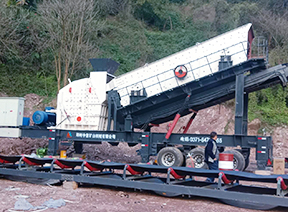 移动式石头粉碎机图片及价格,年产50万吨移动破碎生产线