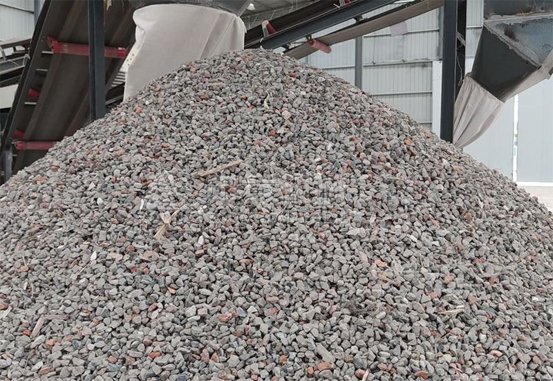 破碎后的建筑骨料 破碎后的建筑骨料